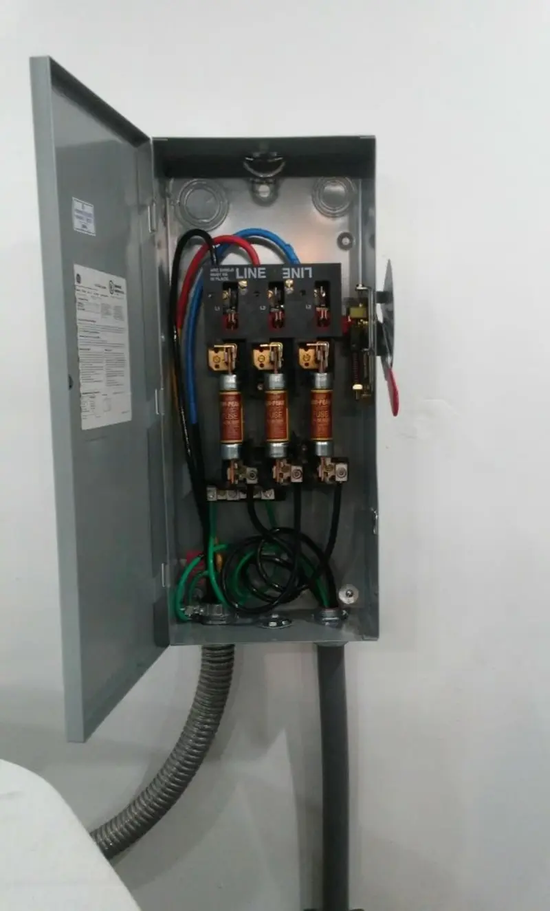 Three-phase disconnect switch installed for Electrical Wiring & Rewiring in Oswego